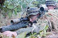 C3A1 in the field - note 20 power spotting scope